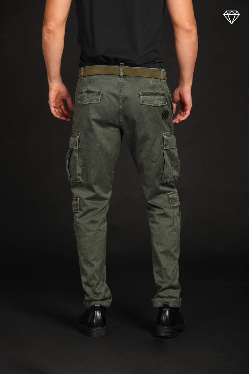 Bahamas Herren-Cargohose aus Baumwolle mit mikrogemustertem Resca-Logo Limited Edition relaxed Fit ①.