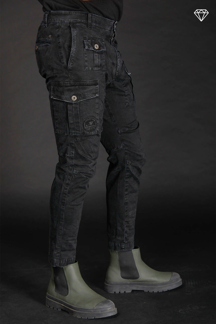 George Coolpocket Pantalone cargo uomo in gabardina limited edition ①