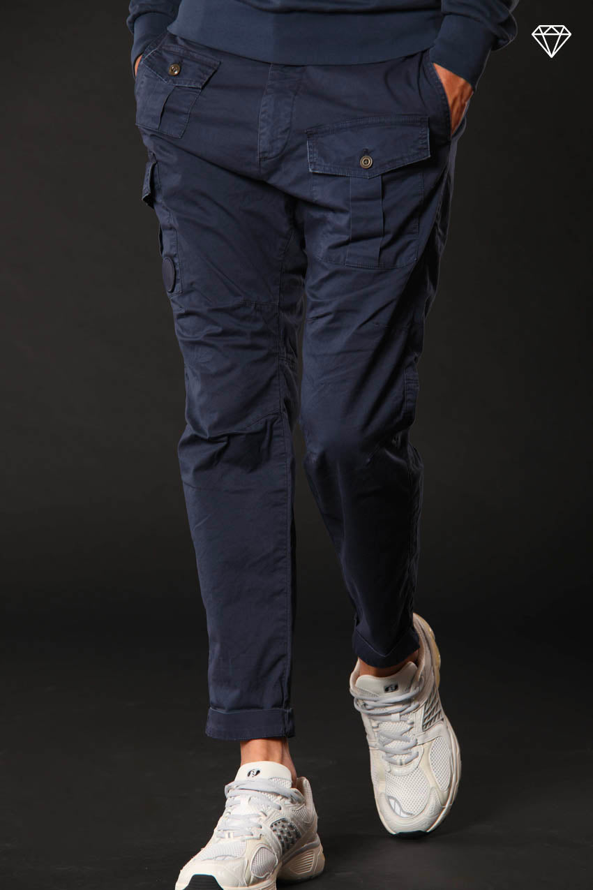 George Coolpocket pantalón cargo hombre en algodón pima ligero logo edition carrot fit ①