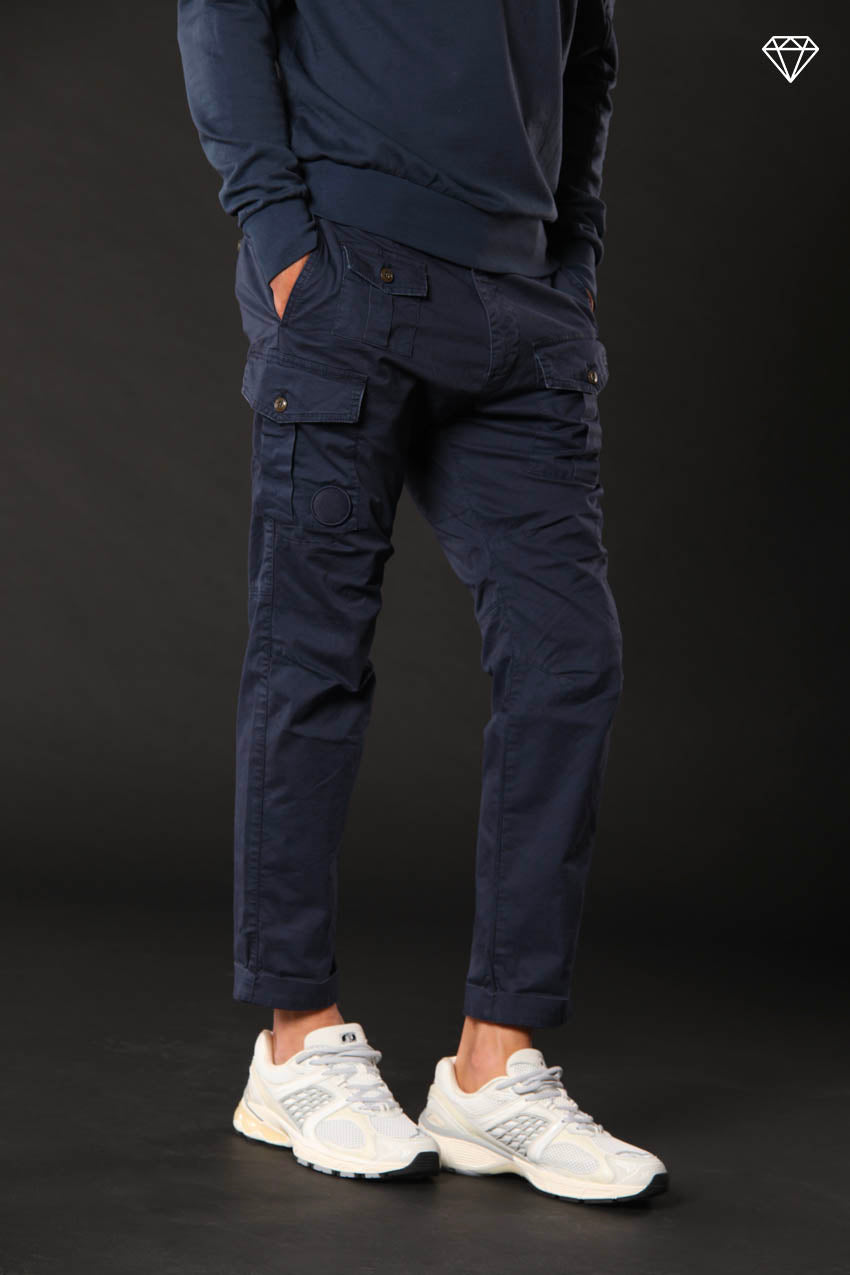 George Coolpocket pantalón cargo hombre en algodón pima ligero logo edition carrot fit ①