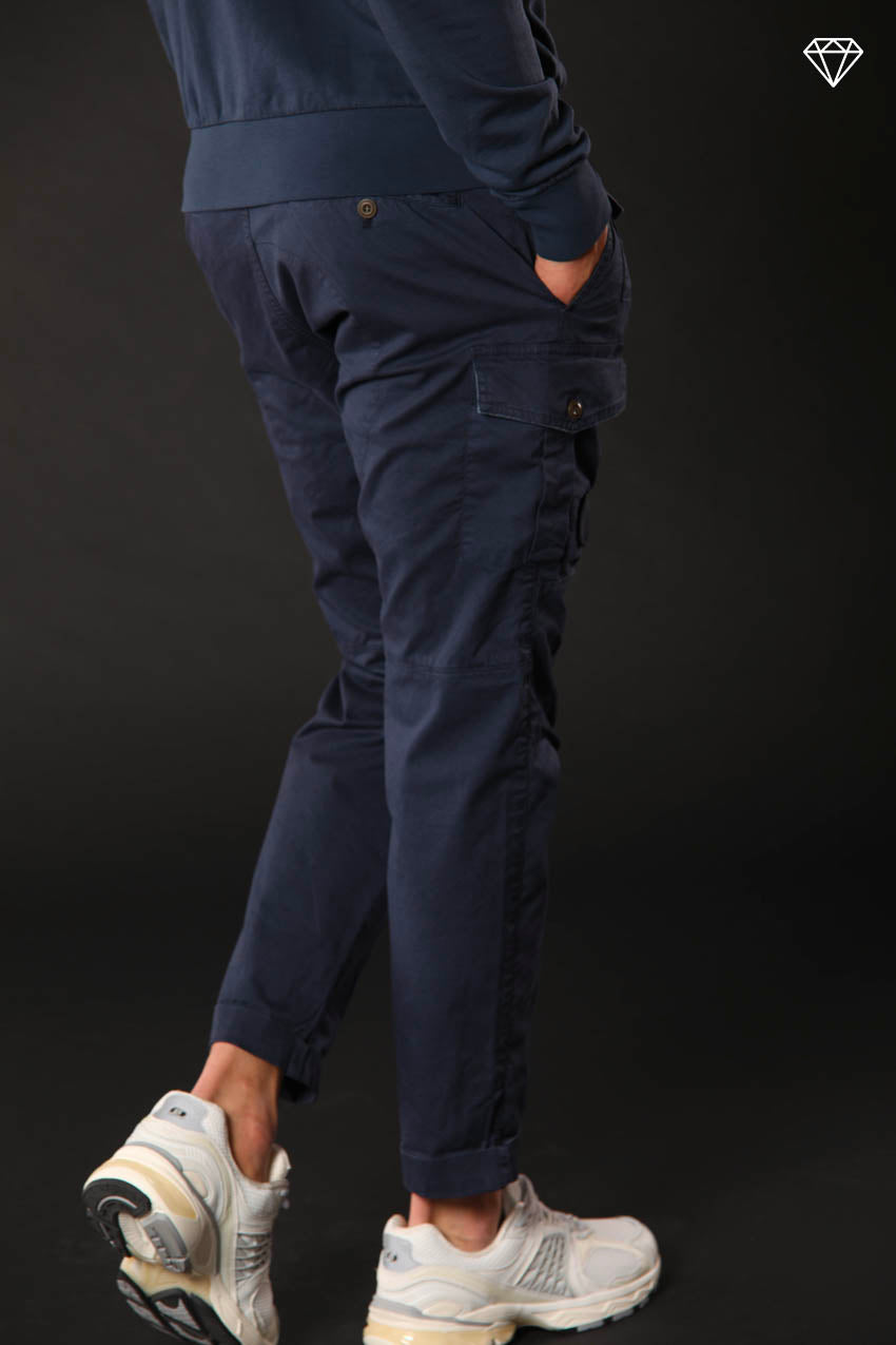 George Coolpocket pantalón cargo hombre en algodón pima ligero logo edition carrot fit ①