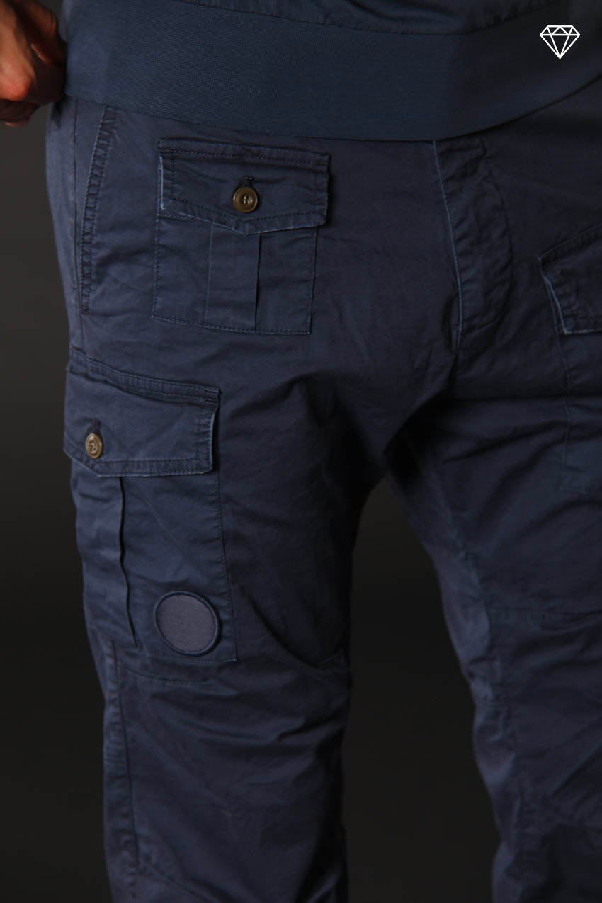 George Coolpocket pantalón cargo hombre en algodón pima ligero logo edition carrot fit ①