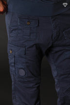 George Coolpocket pantalón cargo hombre en algodón pima ligero logo edition carrot fit ①