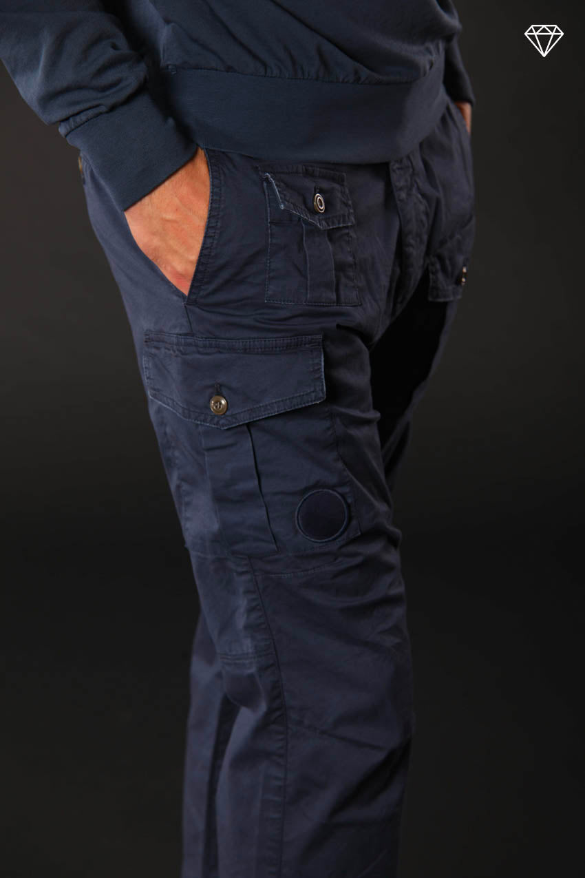 George Coolpocket pantalón cargo hombre en algodón pima ligero logo edition carrot fit ①