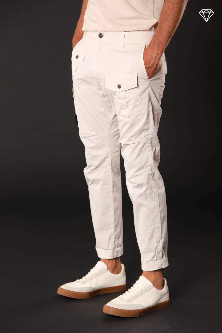 George Coolpocket pantalón cargo hombre en algodón pima ligero logo edition carrot fit ①
