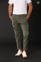 George Coolpocket pantalón cargo hombre en algodón pima ligero logo edition carrot fit ①