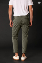 George Coolpocket pantalón cargo hombre en algodón pima ligero logo edition carrot fit ①