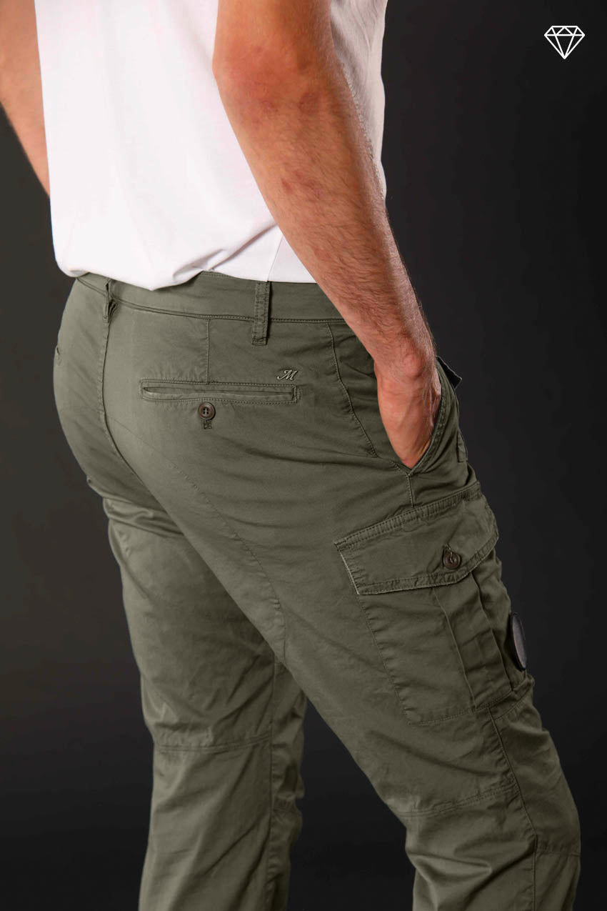 George Coolpocket pantalón cargo hombre en algodón pima ligero logo edition carrot fit ①