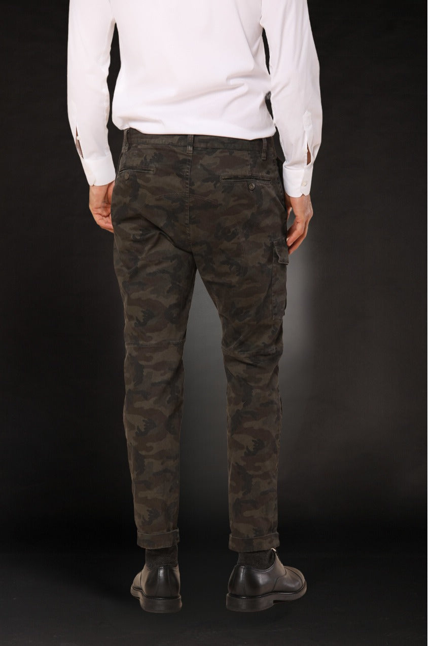 George Coolpocket Men's cargo pants camouflage print carrot fit limited edition ①