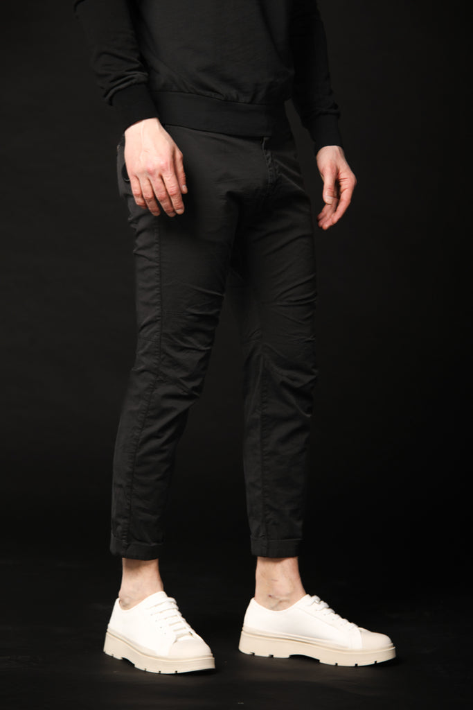 Image 2 of men's John Coolkhinos model chino pants in black, carrot fit by Mason's