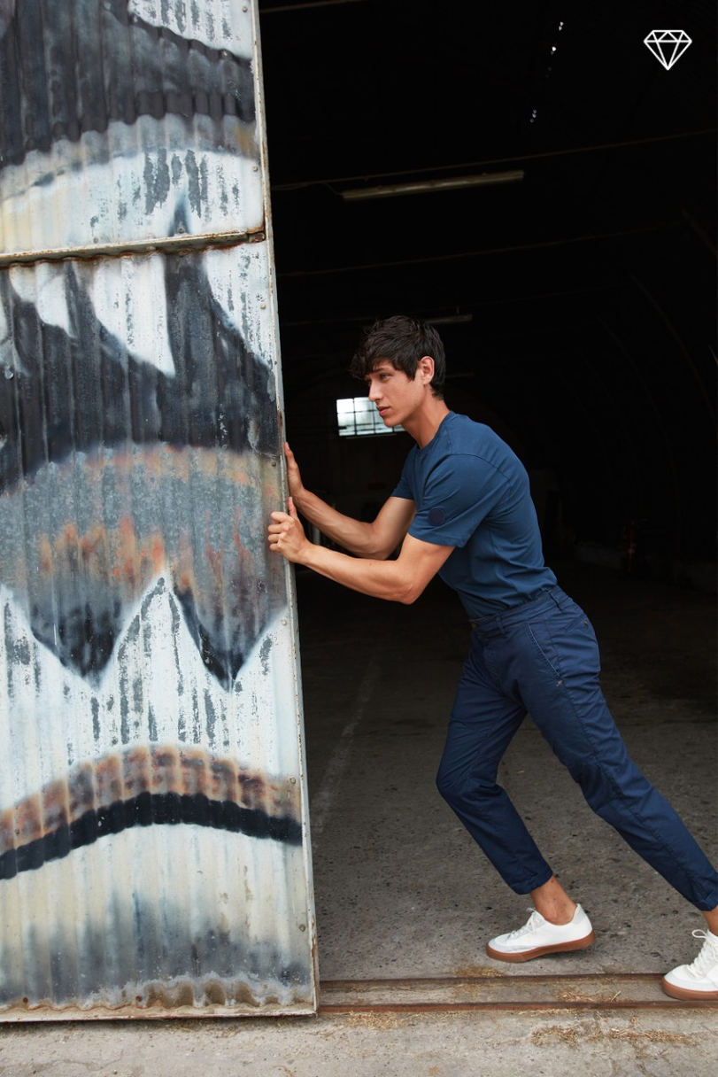 George Coolpocket pantalón cargo hombre en algodón pima ligero logo edition carrot fit ①