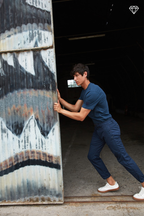 George Coolpocket pantalón cargo hombre en algodón pima ligero logo edition carrot fit ①