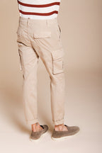 Chile men's cargo pants in stretch satin extra slim fit ①
