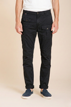 George Coolpocket men's cargo pants in lightweight stretch twill Logo Edition carrot fit ①