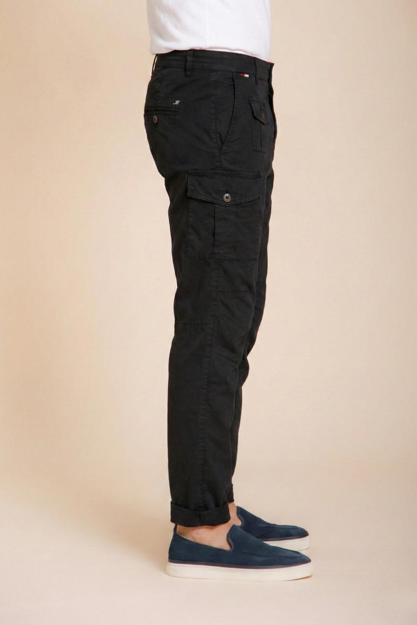 George Coolpocket men's cargo pants in lightweight stretch twill Logo Edition carrot fit ①