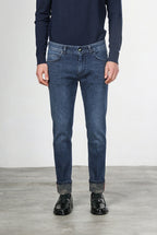 Harris pantalone 5 tasche uomo in denim fantasia camouflage slim fit