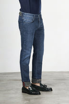 Harris pantalone 5 tasche uomo in denim fantasia camouflage slim fit