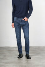 Harris pantalone 5 tasche uomo in denim fantasia camouflage slim fit