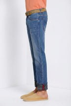 Harris pantalon 5 poches homme en denim imprimé camouflage slim fit