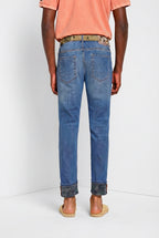 Harris pantalon 5 poches homme en denim imprimé camouflage slim fit