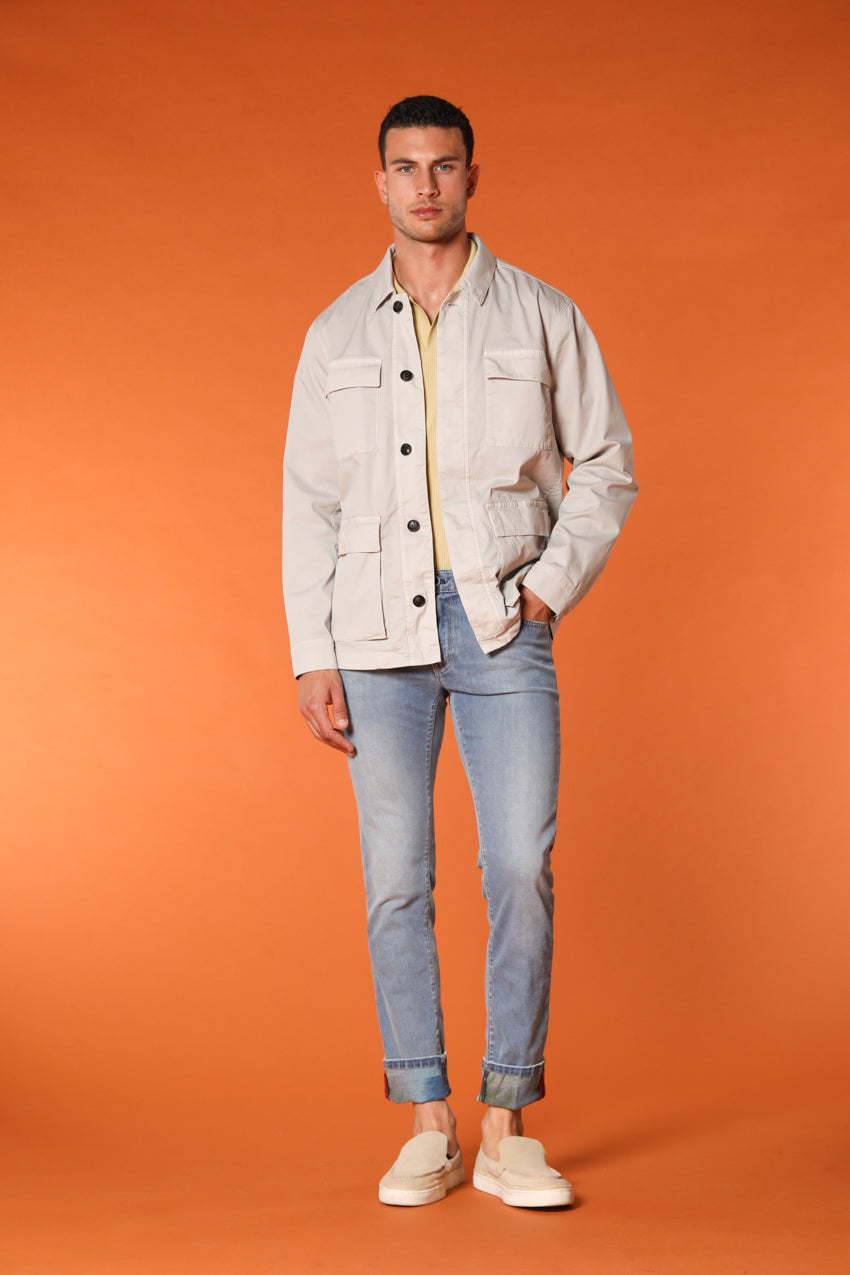 harris 5 bolsillos pantalón hombre denim con estampado interior safari slim fit 