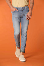 harris 5 bolsillos pantalón hombre denim con estampado interior safari slim fit 