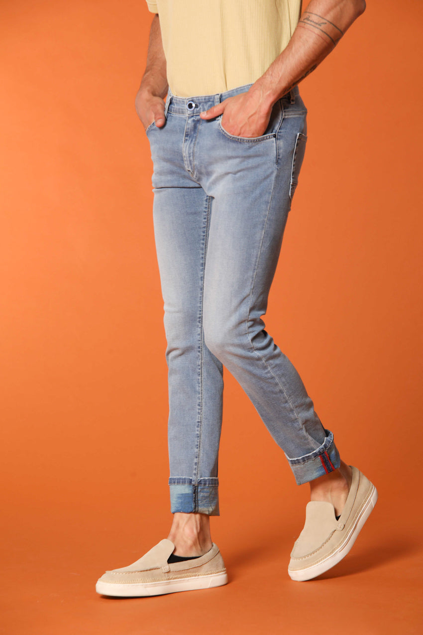 harris 5 bolsillos pantalón hombre denim con estampado interior safari slim fit 