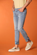 harris 5 bolsillos pantalón hombre denim con estampado interior safari slim fit 