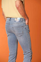 harris 5 bolsillos pantalón hombre denim con estampado interior safari slim fit 