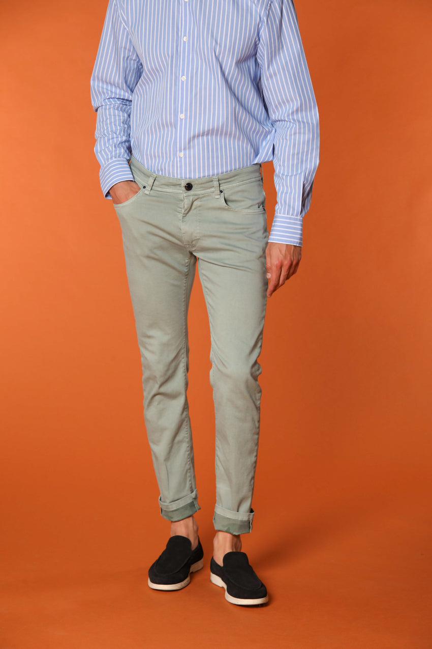 Harris 5 bolsillos pantalón hombre en gabardina con fantasía camuflaje slim fit 