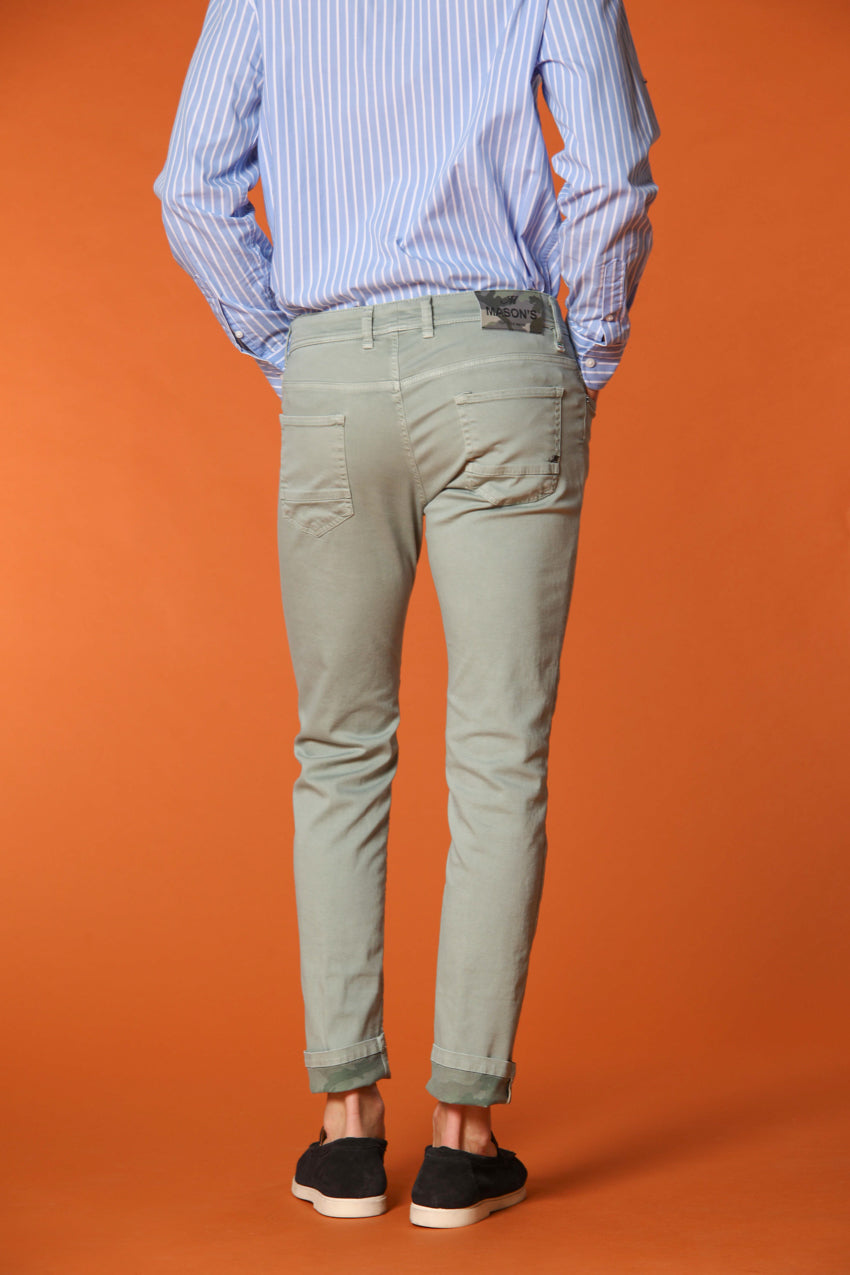 Harris 5 bolsillos pantalón hombre en gabardina con fantasía camuflaje slim fit 