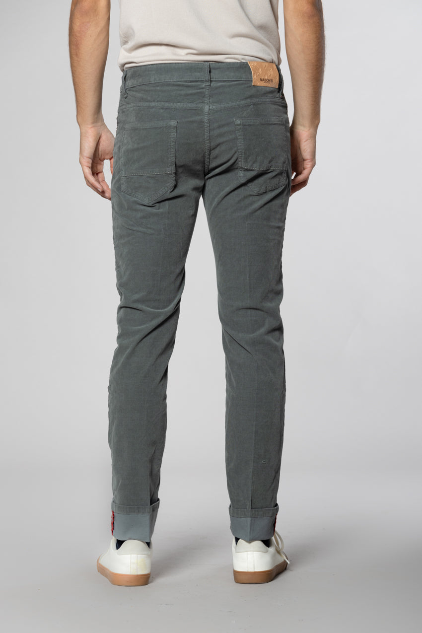 Harris pantalone 5 tasche uomo in velluto 1000 righe slim fit