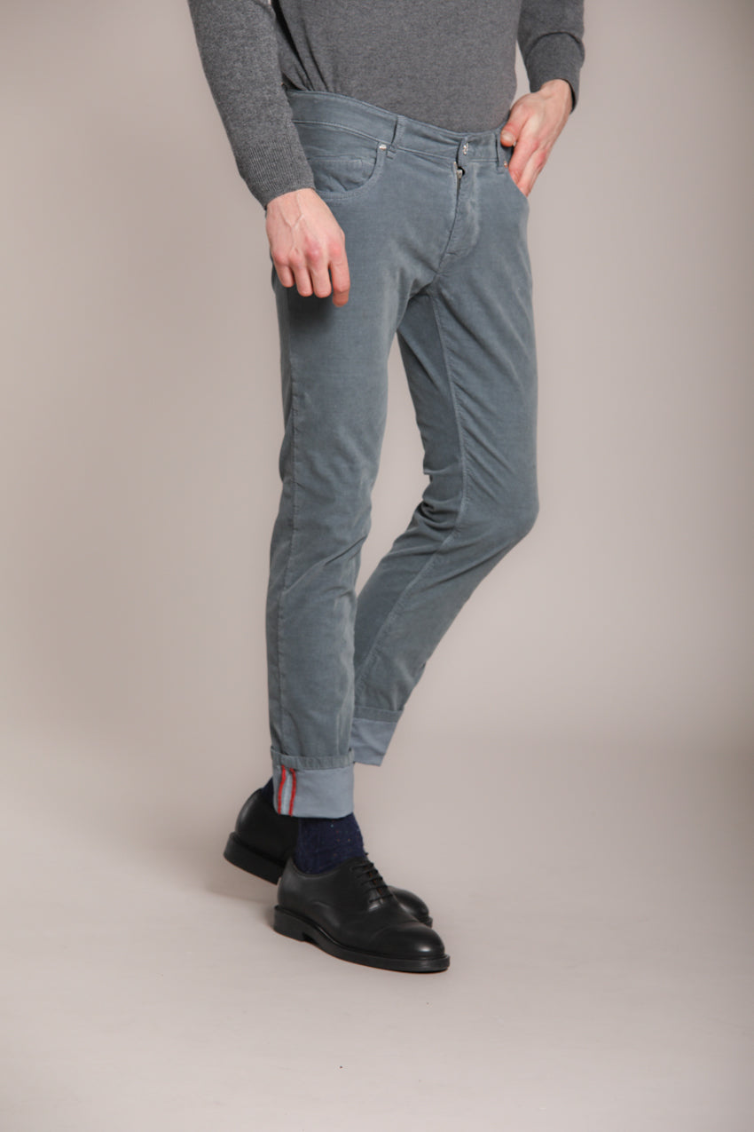 Foto 4 Harris pantalone 5 tasche uomo in velluto 1000 righe slim fit