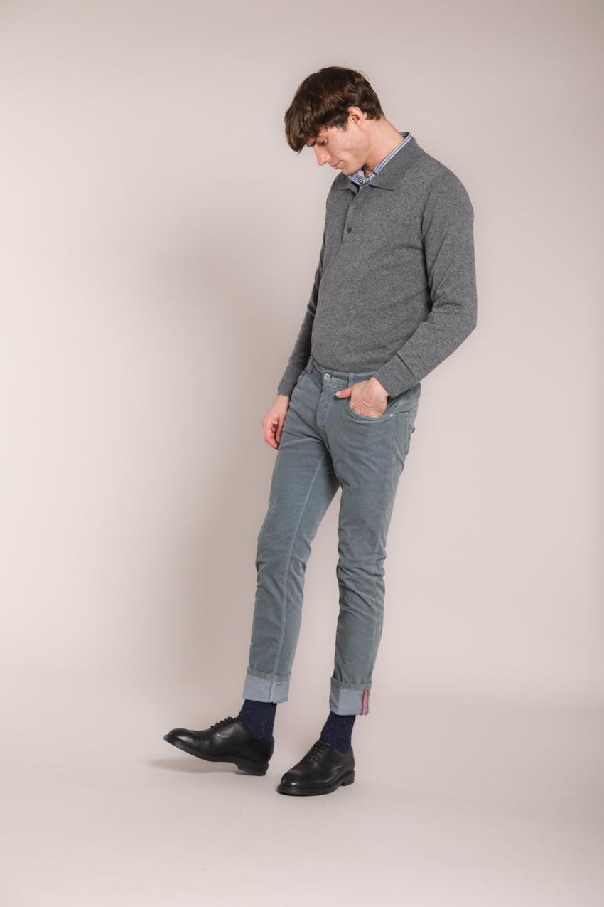 Foto 3 Harris pantalone 5 tasche uomo in velluto 1000 righe slim fit