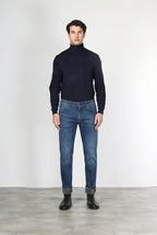 Harris pantalone 5 tasche uomo in denim fantasia camouflage regular fit