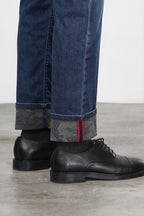 Harris pantalone 5 tasche uomo in denim fantasia camouflage regular fit