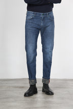 Harris pantalone 5 tasche uomo in denim fantasia camouflage regular fit