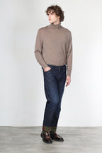 Harris pantalone 5 tasche uomo in denim fantasia galles regular fit