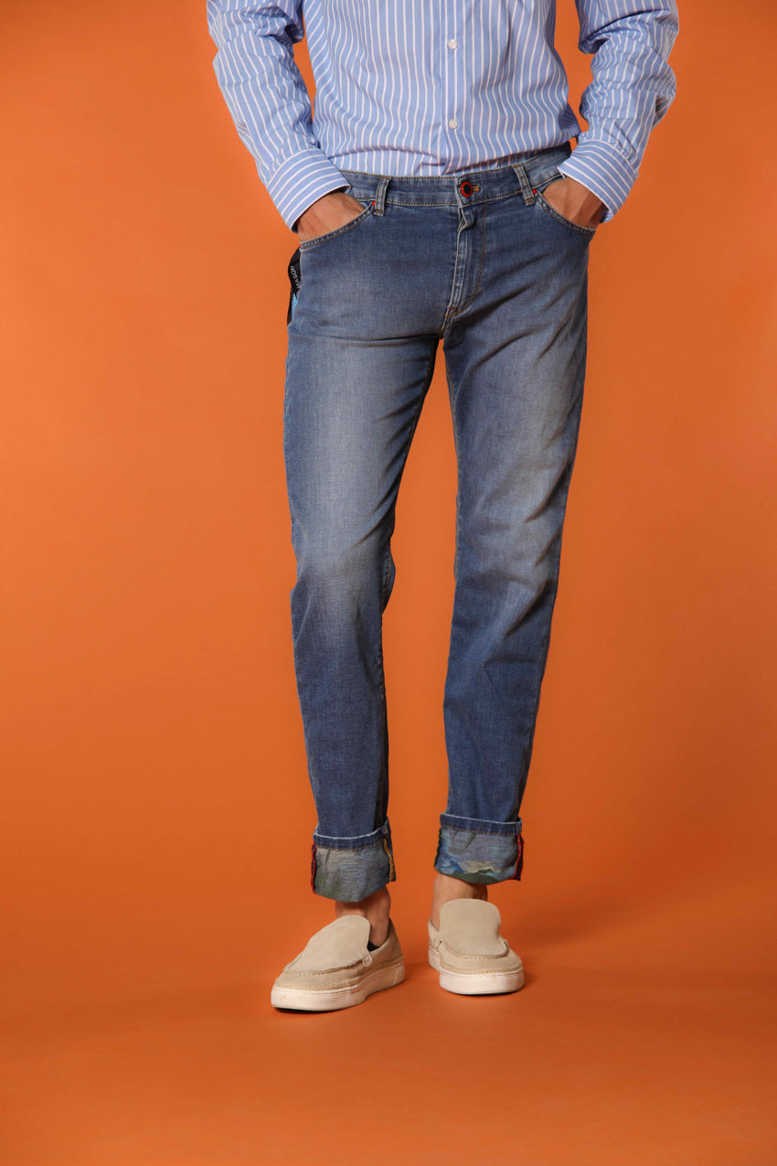 Harris Regular pantalón 5 bolsillos hombre en denim con estampado safari regular fit 