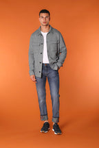 Harris Regular pantalón 5 bolsillos hombre en denim con estampado floral regular fit