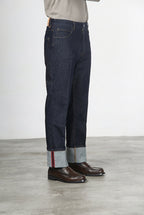 Harris pantalone 5 tasche uomo in tecno denim stretch carrot fit
