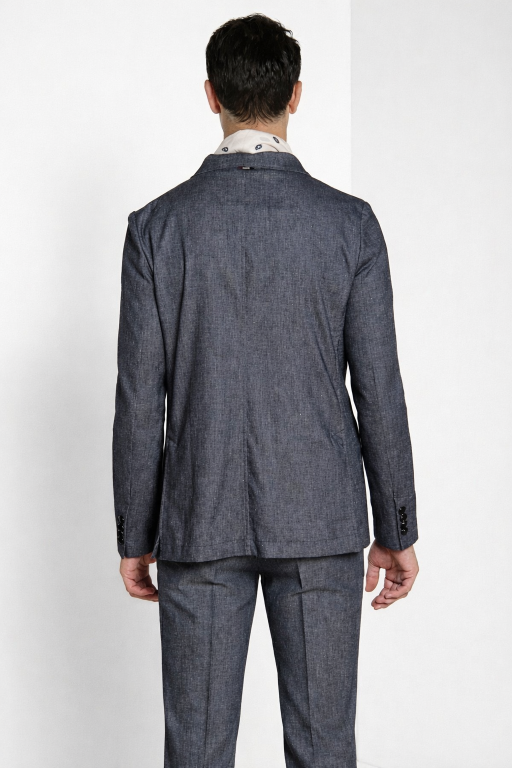 Summer blazer veste homme croisé en denim