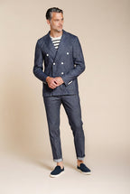 Summer men's Jacket blazer double-breasted in denim