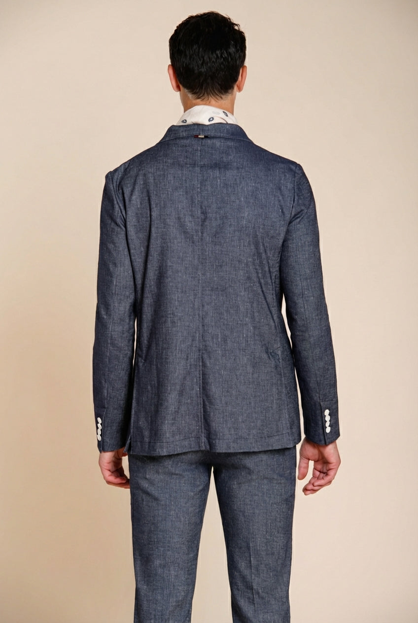 Summer men's Jacket blazer double-breasted in denim