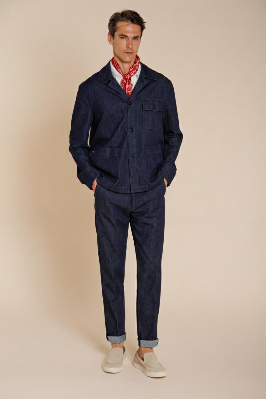 Work Jacke Herren Overshirt aus Denim