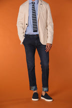 Milano Under 5 Bolsillos chino hombre en denim con estampado interno safari slim fit 