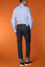 Milano Under 5 Bolsillos chino hombre en denim con estampado interno safari slim fit 
