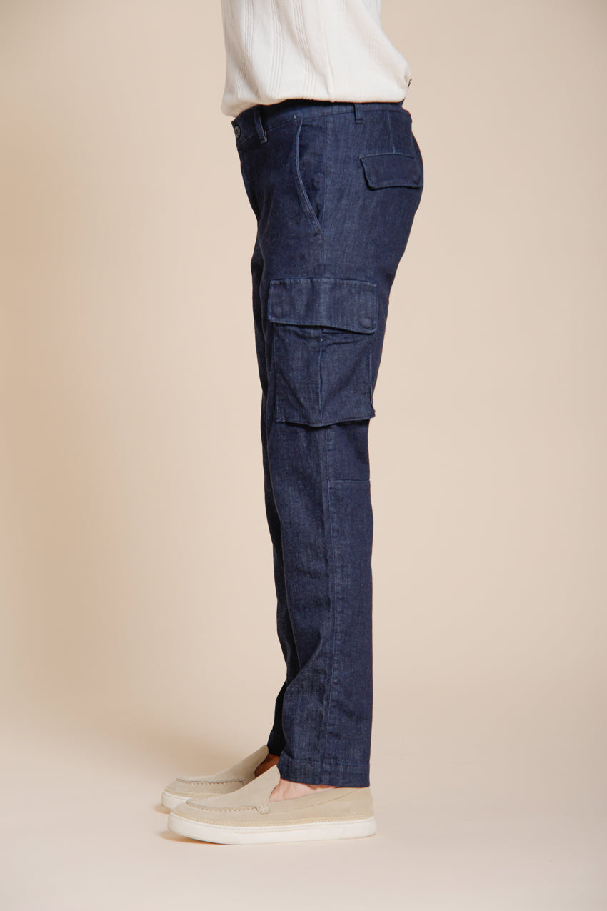 Chile pantalon cargo homme en denim regular fit