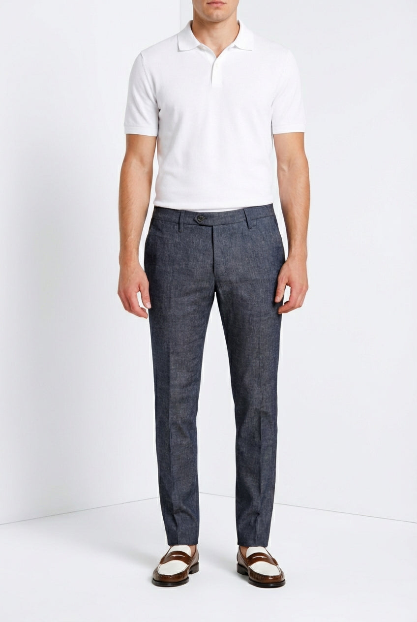Milano pantalón chino hombre en denim extra slim fit