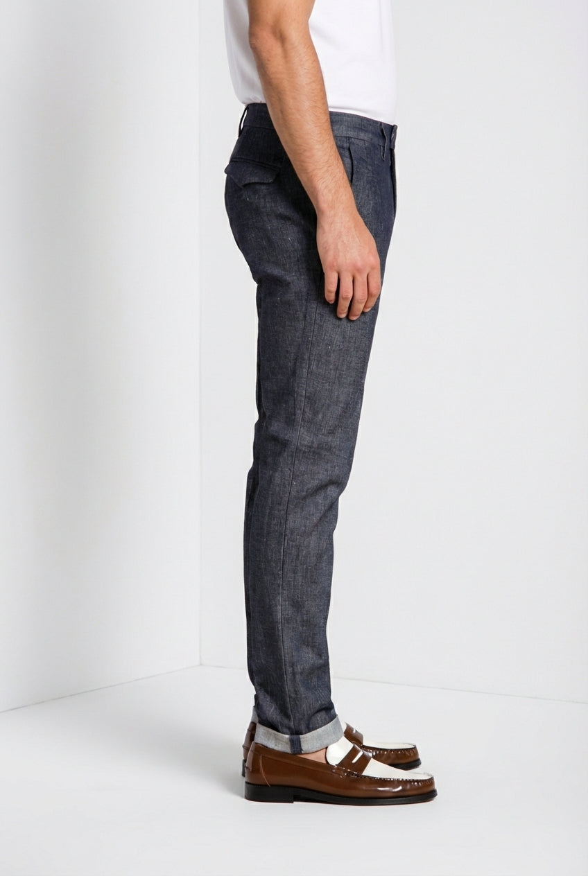 Milano pantalon chino homme en denim extra slim fit